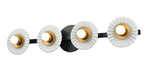DVI Canada - Four Light Vanity - Waverly Heights - Multiple/Ebony w/Half Opal Glass- Union Lighting Luminaires Decor