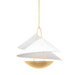 Corbett Lighting Canada - Three Light Pendant - Carini - Vintage Gold Leaf/Gesso White- Union Lighting Luminaires Decor