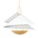 Corbett Lighting Canada - Four Light Pendant - Carini - Vintage Gold Leaf/Gesso White- Union Lighting Luminaires Decor