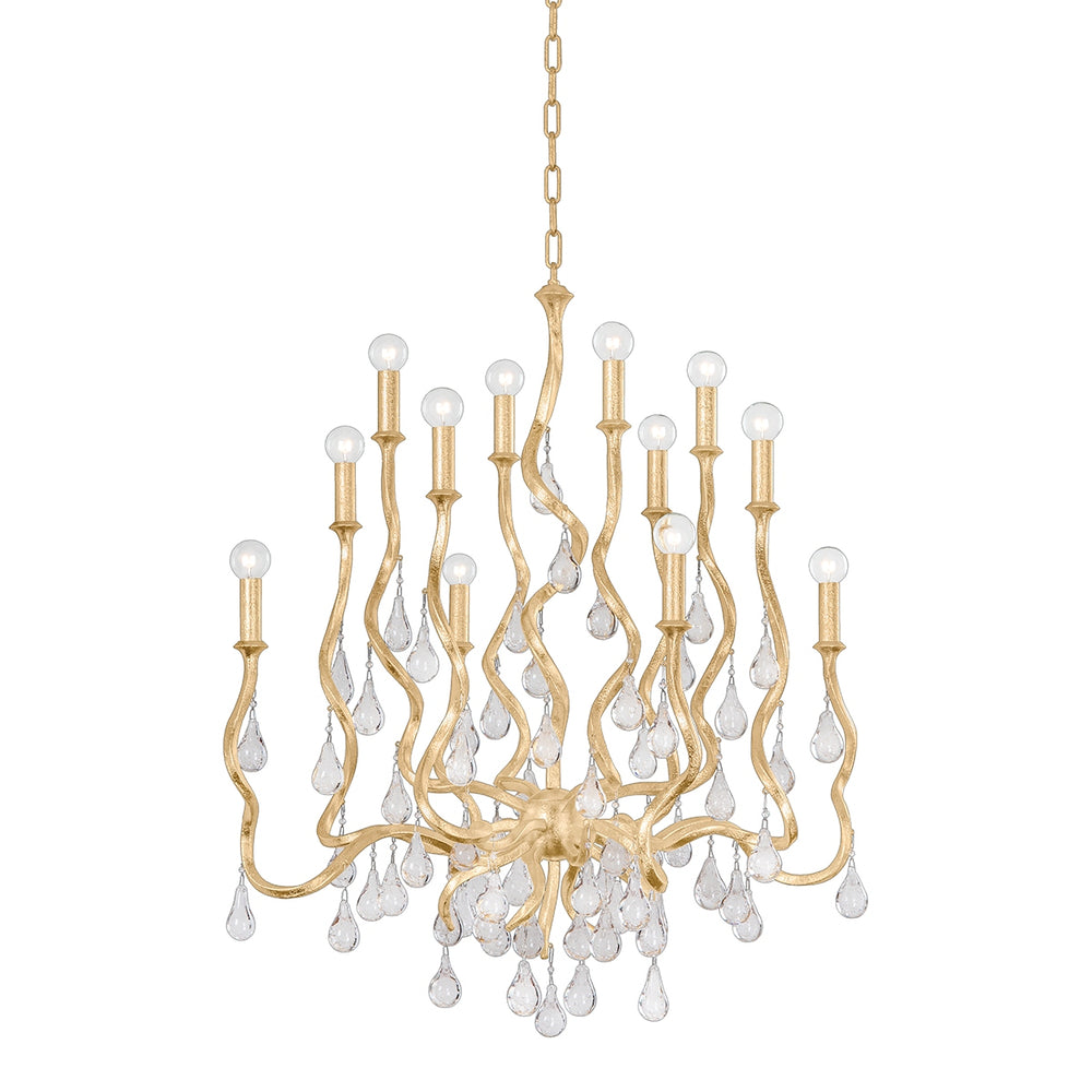 Corbett Lighting Canada - 12 Light Chandelier - Aveline - Gold Leaf- Union Lighting Luminaires Decor