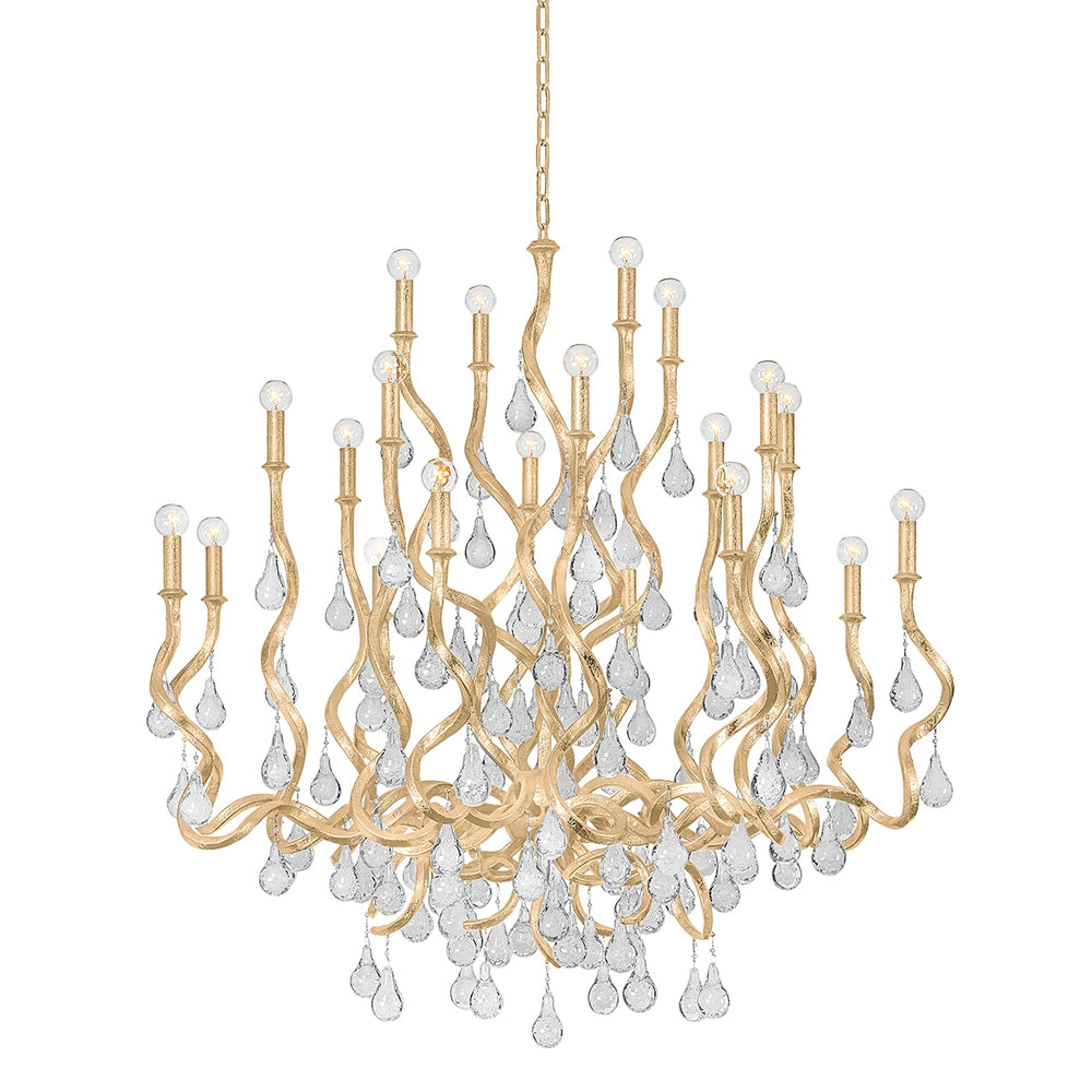 Corbett Lighting Canada - 20 Light Chandelier - Aveline - Gold Leaf- Union Lighting Luminaires Decor