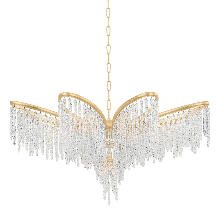Corbett Lighting Canada - Nine Light Chandelier - Pandora - Gold Leaf- Union Lighting Luminaires Decor
