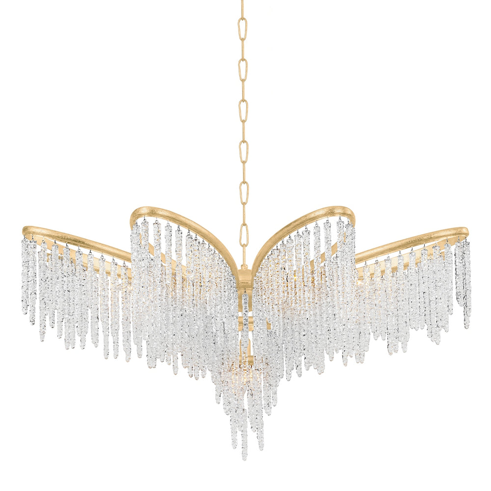 Corbett Lighting Canada - Nine Light Chandelier - Pandora - Gold Leaf- Union Lighting Luminaires Decor
