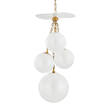 Corbett Lighting Canada - Four Light Pendant - Antoinette - Vintage Brass- Union Lighting Luminaires Decor