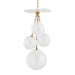 Corbett Lighting Canada - Four Light Pendant - Antoinette - Vintage Brass- Union Lighting Luminaires Decor