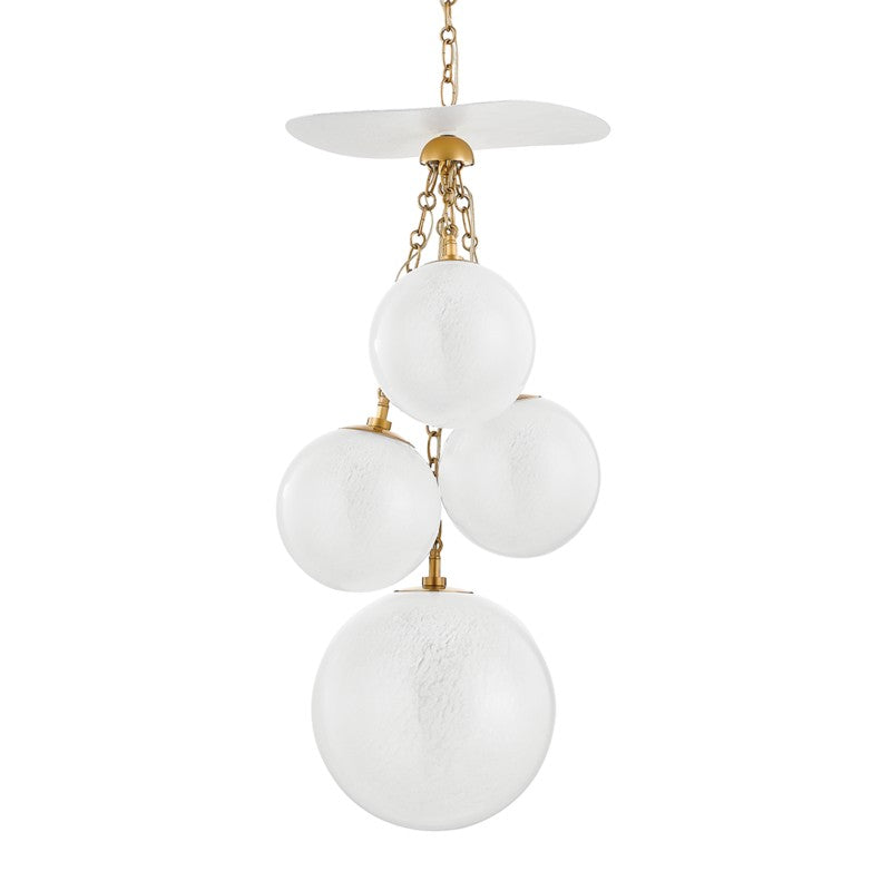 Corbett Lighting Canada - Four Light Pendant - Antoinette - Vintage Brass- Union Lighting Luminaires Decor