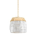 Corbett Lighting Canada - One Light Pendant - Coralie - Vintage Gold Leaf- Union Lighting Luminaires Decor
