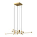 Kuzco Canada - LED Chandelier - Blade - Brushed Gold- Union Lighting Luminaires Decor