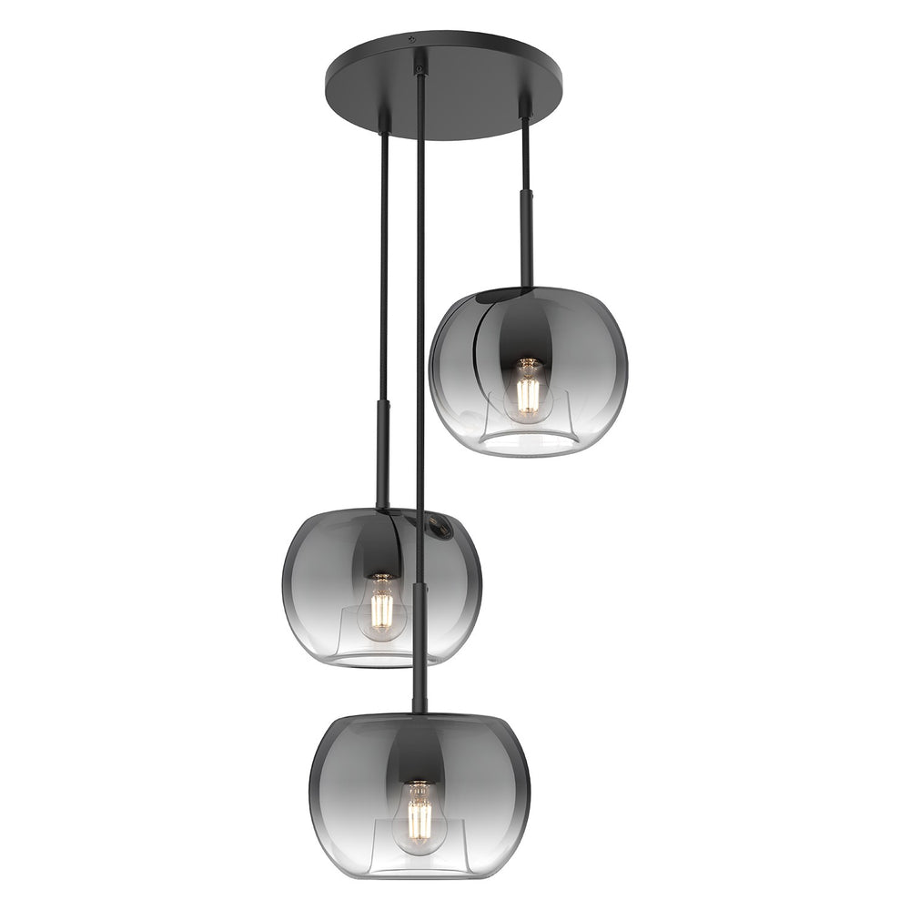 Kuzco Canada - Three Light Chandelier - Samar - Black/Smoked- Union Lighting Luminaires Decor