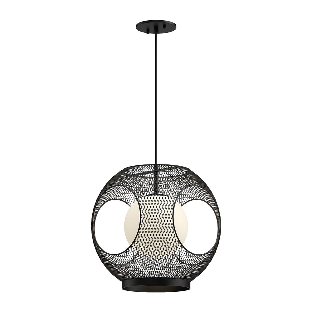 Kuzco Canada - One Light Exterior Pendant - Kona - Black/Opal Glass- Union Lighting Luminaires Decor