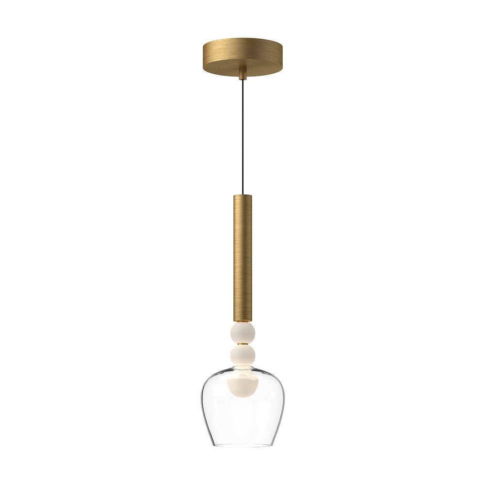 Kuzco Canada - LED Pendant - Rise - Brushed Gold/Clear- Union Lighting Luminaires Decor