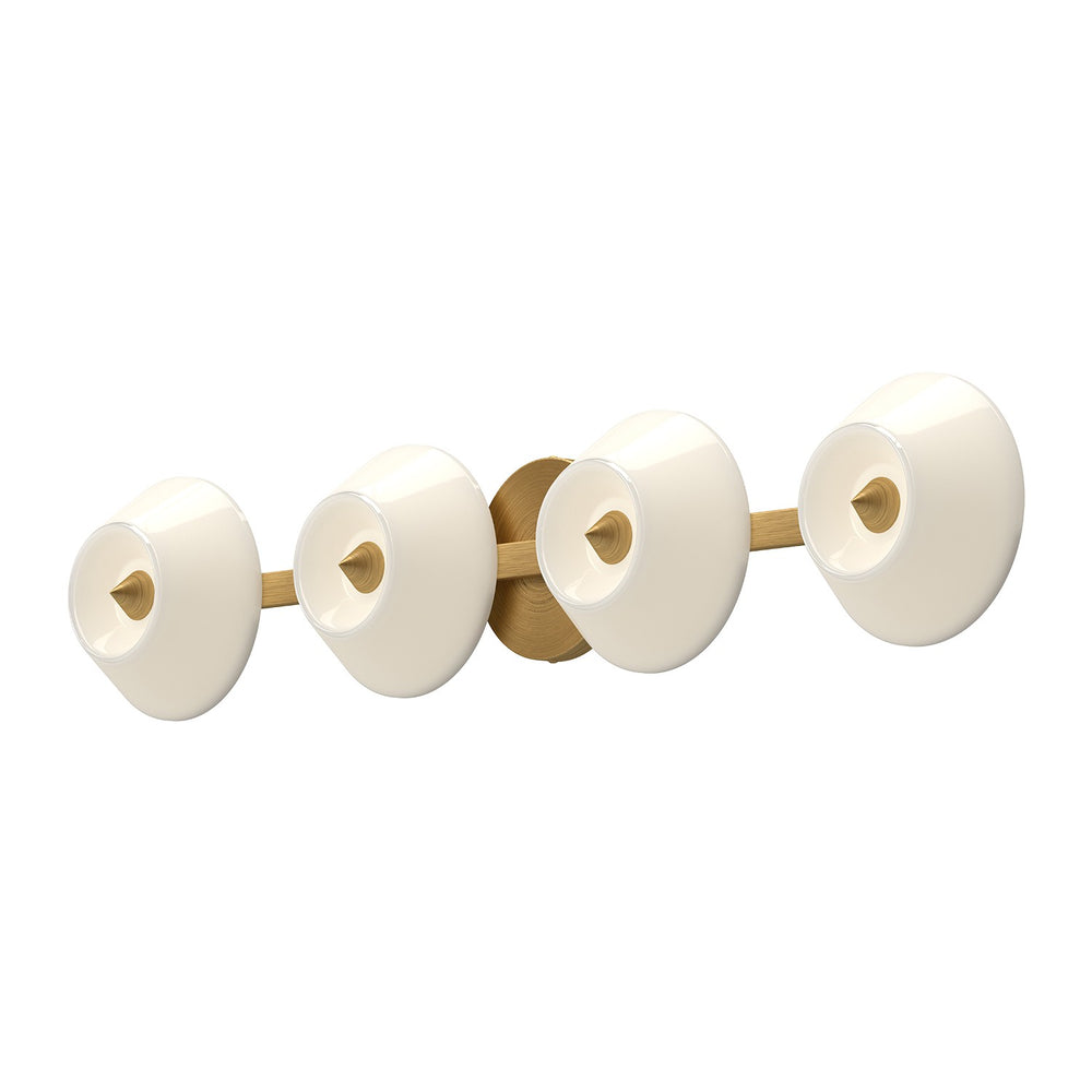 Kuzco Canada - LED Vanity - Holt - Brushed Gold/Glossy Opal Glass- Union Lighting Luminaires Decor