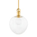 Mitzi Canada - One Light Pendant - Anna - Aged Brass- Union Lighting Luminaires Decor