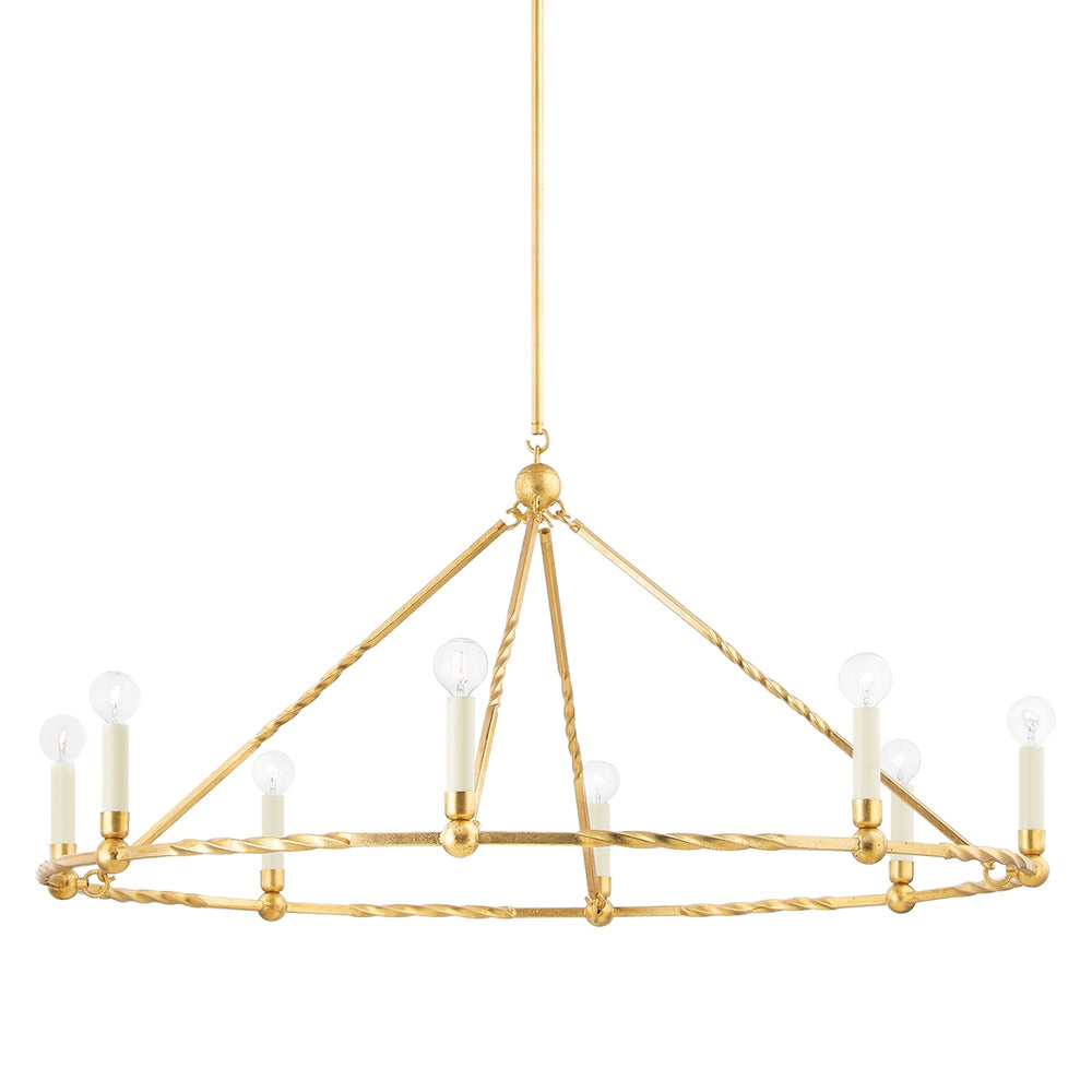 Mitzi Canada - Eight Light Chandelier - Josephine - Vintage Gold Leaf- Union Lighting Luminaires Decor