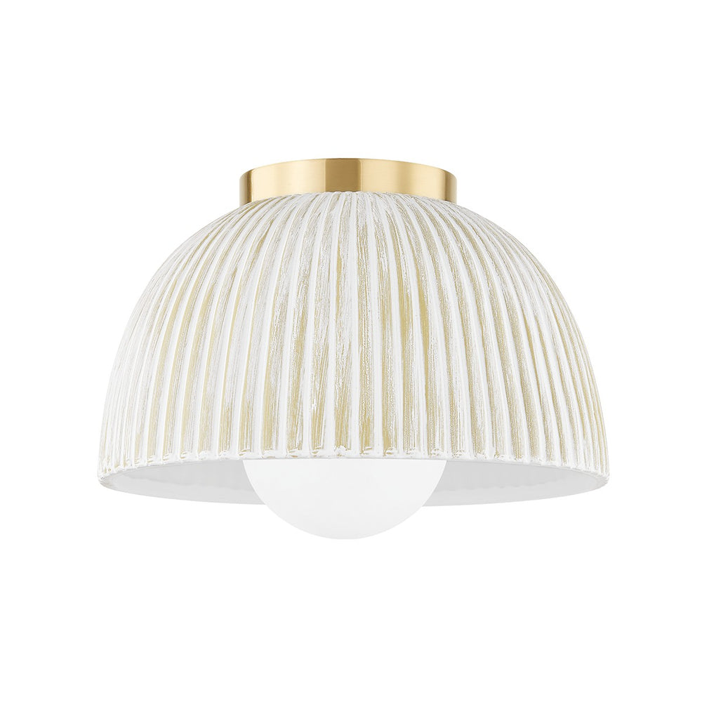 Mitzi Canada - One Light Flush Mount - Eloise - Aged Brass- Union Lighting Luminaires Decor
