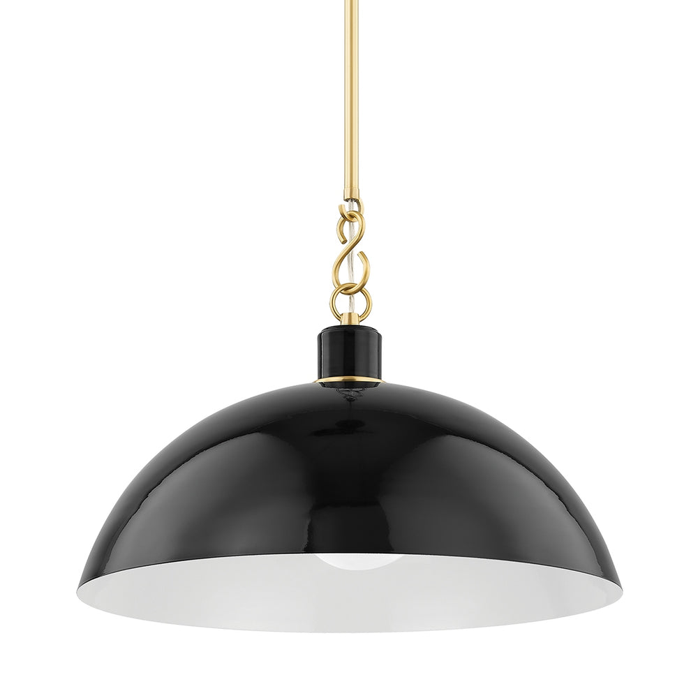 Mitzi Canada - One Light Pendant - Camille - Aged Brass- Union Lighting Luminaires Decor