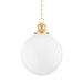 Mitzi Canada - One Light Pendant - Beverly - Aged Brass- Union Lighting Luminaires Decor