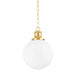 Mitzi Canada - One Light Pendant - Beverly - Aged Brass- Union Lighting Luminaires Decor