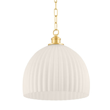 Mitzi Canada - One Light Pendant - Hillary - Aged Brass- Union Lighting Luminaires Decor