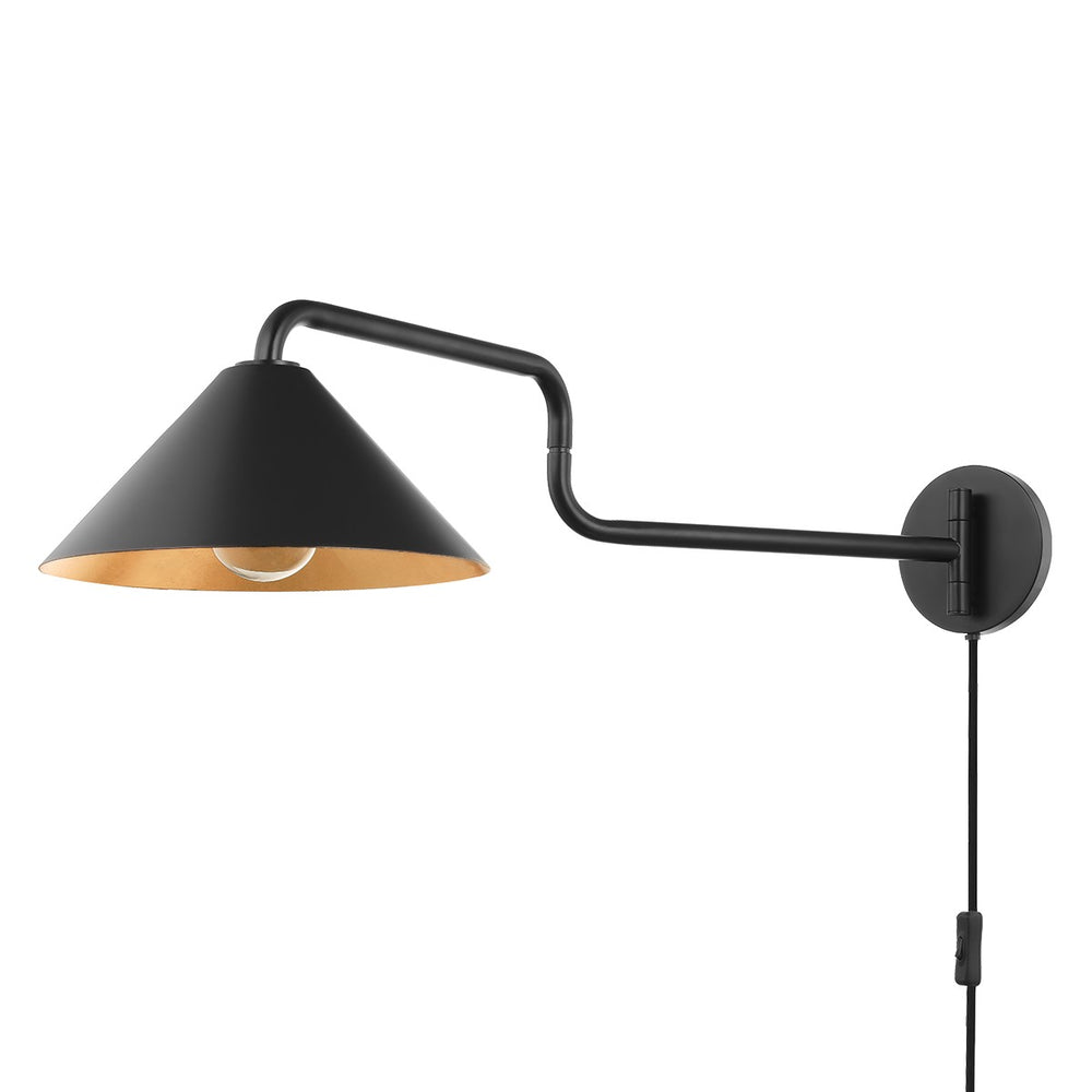 Mitzi Canada - One Light Wall Sconce - Brianna - Gold Leaf/Soft Black Combo- Union Lighting Luminaires Decor