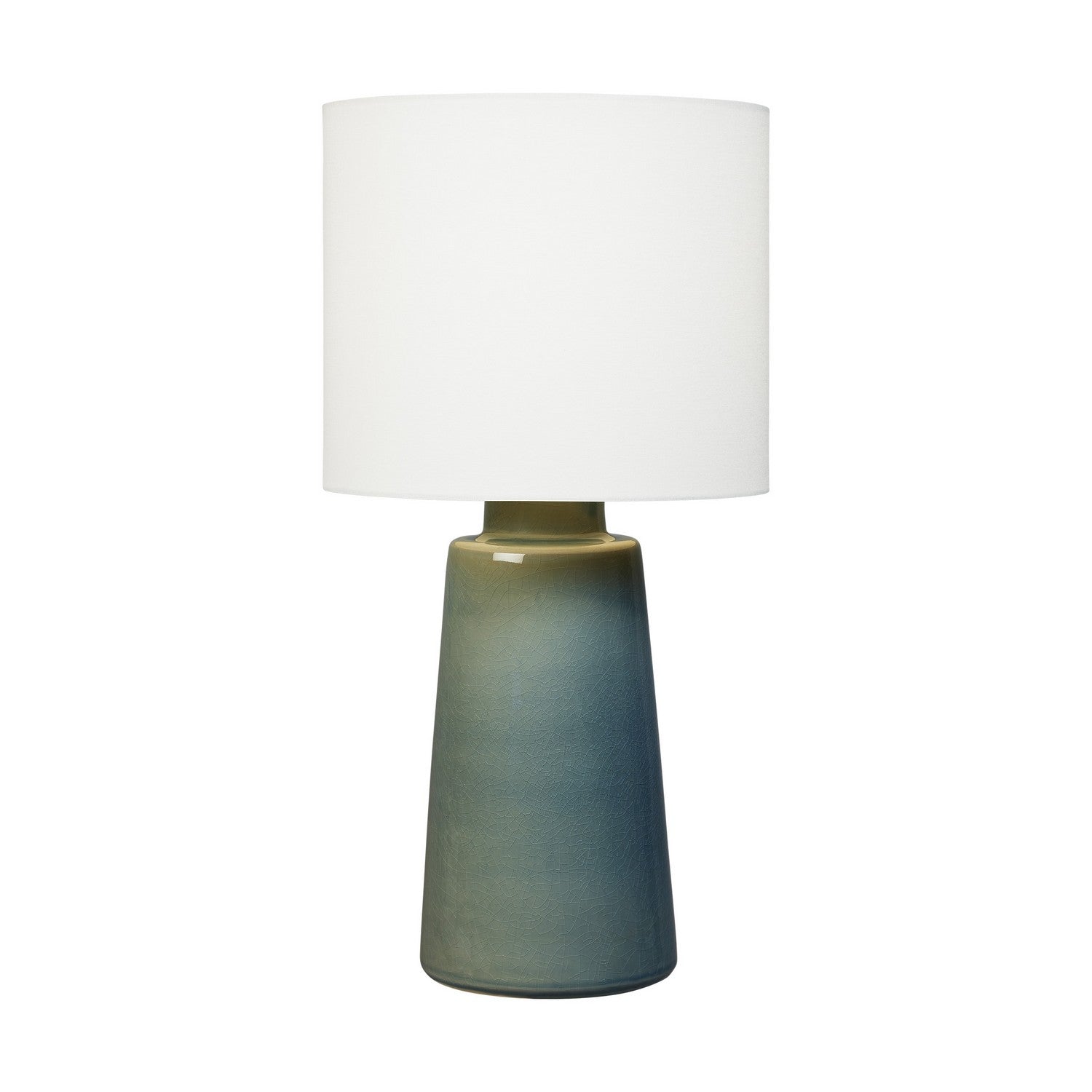 Visual Comfort Studio Canada - One Light Table Lamp - Vessel - Blue Anglia Crackle- Union Lighting Luminaires Decor