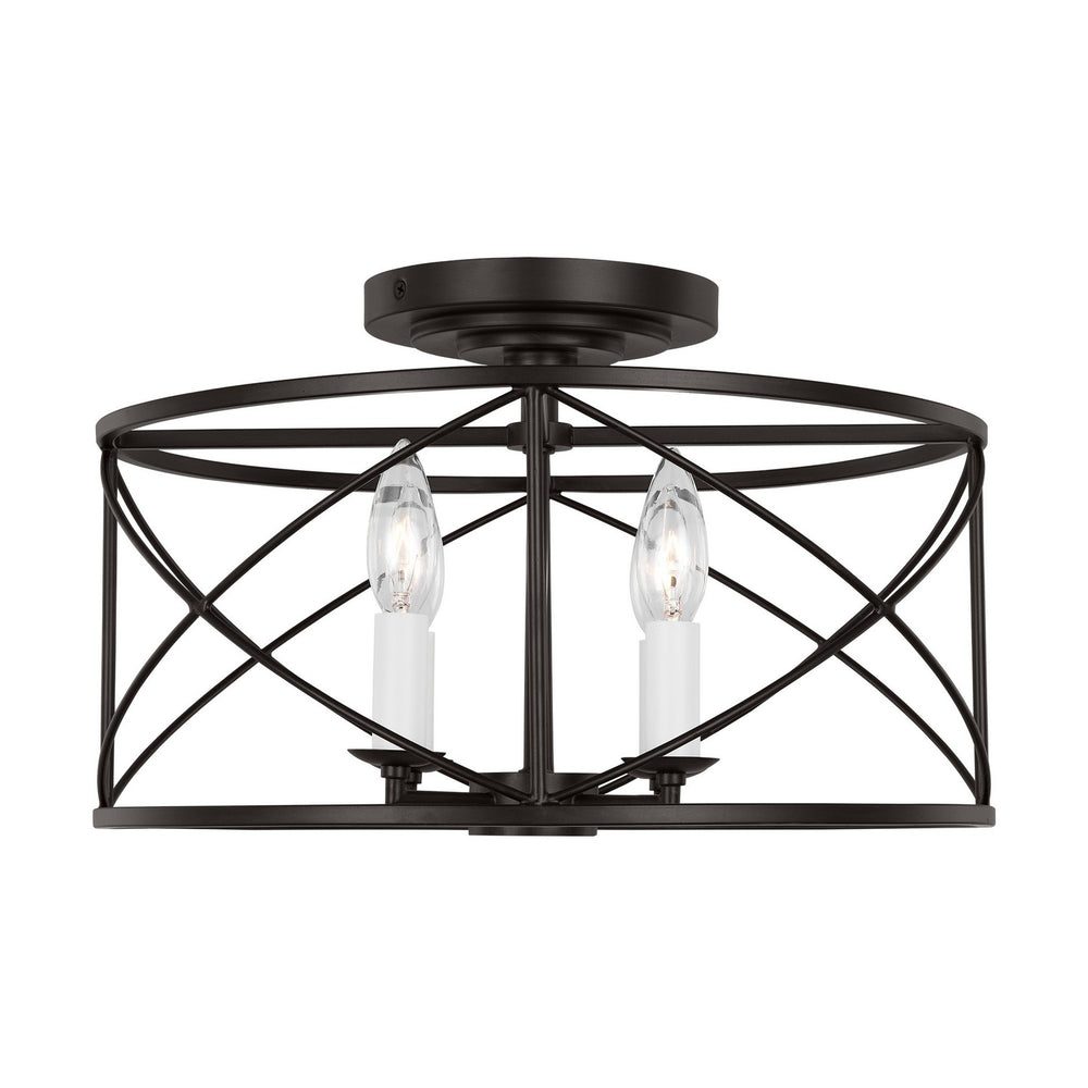 Visual Comfort Studio Canada - Four Light Semi-Flush Mount - Beatrix - Aged Iron- Union Lighting Luminaires Decor