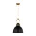 Visual Comfort Studio Canada - One Light Pendant - Upland - Midnight Black and Burnished Brass- Union Lighting Luminaires Decor