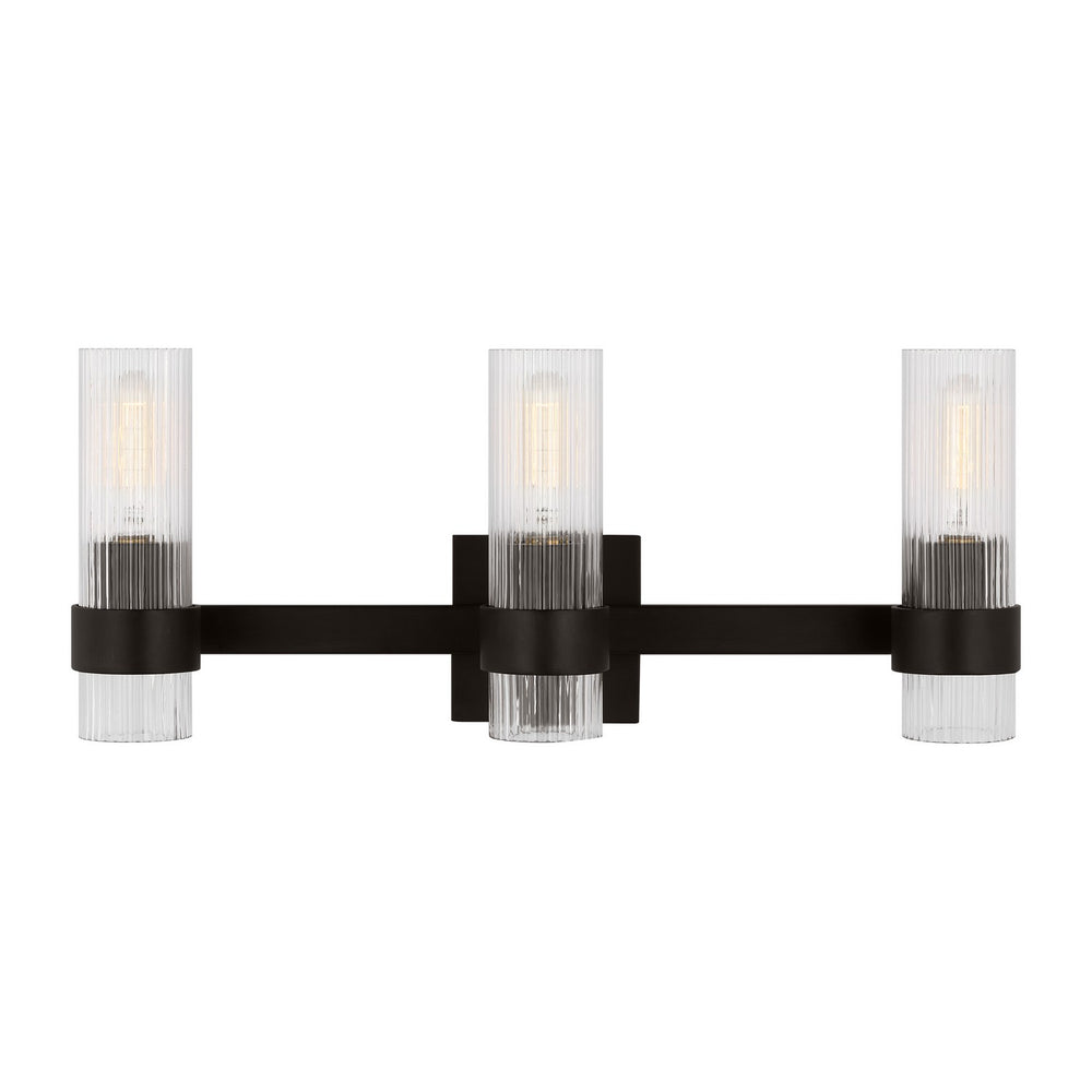 Visual Comfort Studio Canada - Three Light Bath Vanity - Geneva - Aged Iron- Union Lighting Luminaires Decor