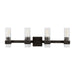 Visual Comfort Studio Canada - Four Light Bath Vanity - Geneva - Aged Iron- Union Lighting Luminaires Decor