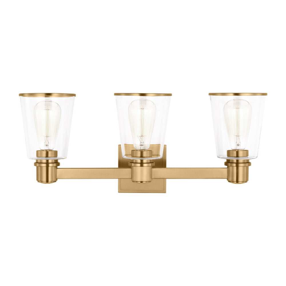 Visual Comfort Studio Canada - Three Light Bath Vanity - Alessa - Burnished Brass- Union Lighting Luminaires Decor