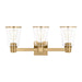 Visual Comfort Studio Canada - Three Light Bath Vanity - Alessa - Burnished Brass- Union Lighting Luminaires Decor