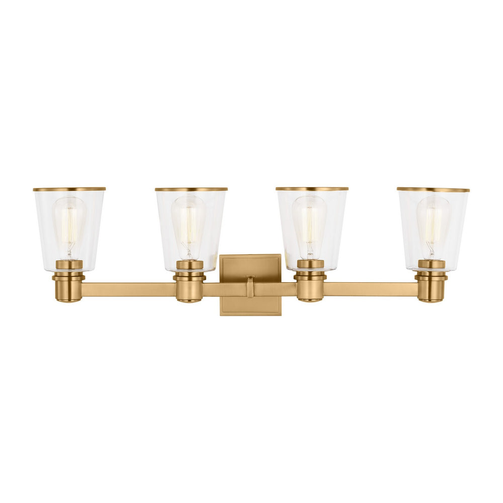 Visual Comfort Studio Canada - Four Light Bath Vanity - Alessa - Burnished Brass- Union Lighting Luminaires Decor
