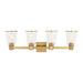 Visual Comfort Studio Canada - Four Light Bath Vanity - Alessa - Burnished Brass- Union Lighting Luminaires Decor