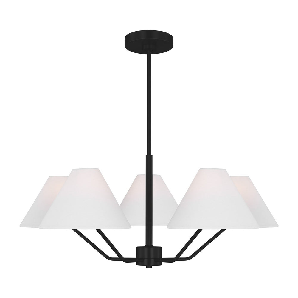 Visual Comfort Studio Canada - Five Light Chandelier - Burke - Midnight Black- Union Lighting Luminaires Decor