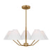 Visual Comfort Studio Canada - Five Light Chandelier - Burke - Satin Brass- Union Lighting Luminaires Decor