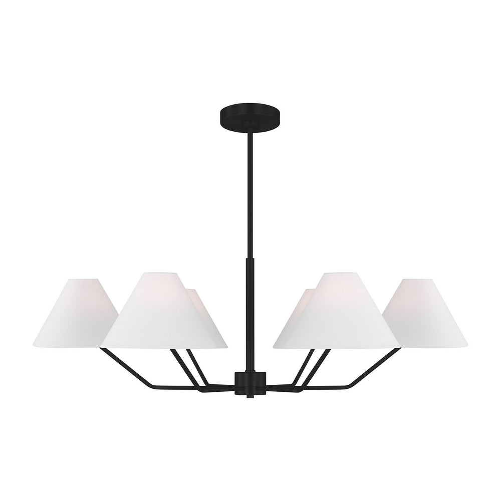 Visual Comfort Studio Canada - Six Light Chandelier - Burke - Midnight Black- Union Lighting Luminaires Decor