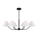 Visual Comfort Studio Canada - Six Light Chandelier - Burke - Midnight Black- Union Lighting Luminaires Decor