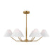Visual Comfort Studio Canada - Six Light Chandelier - Burke - Satin Brass- Union Lighting Luminaires Decor