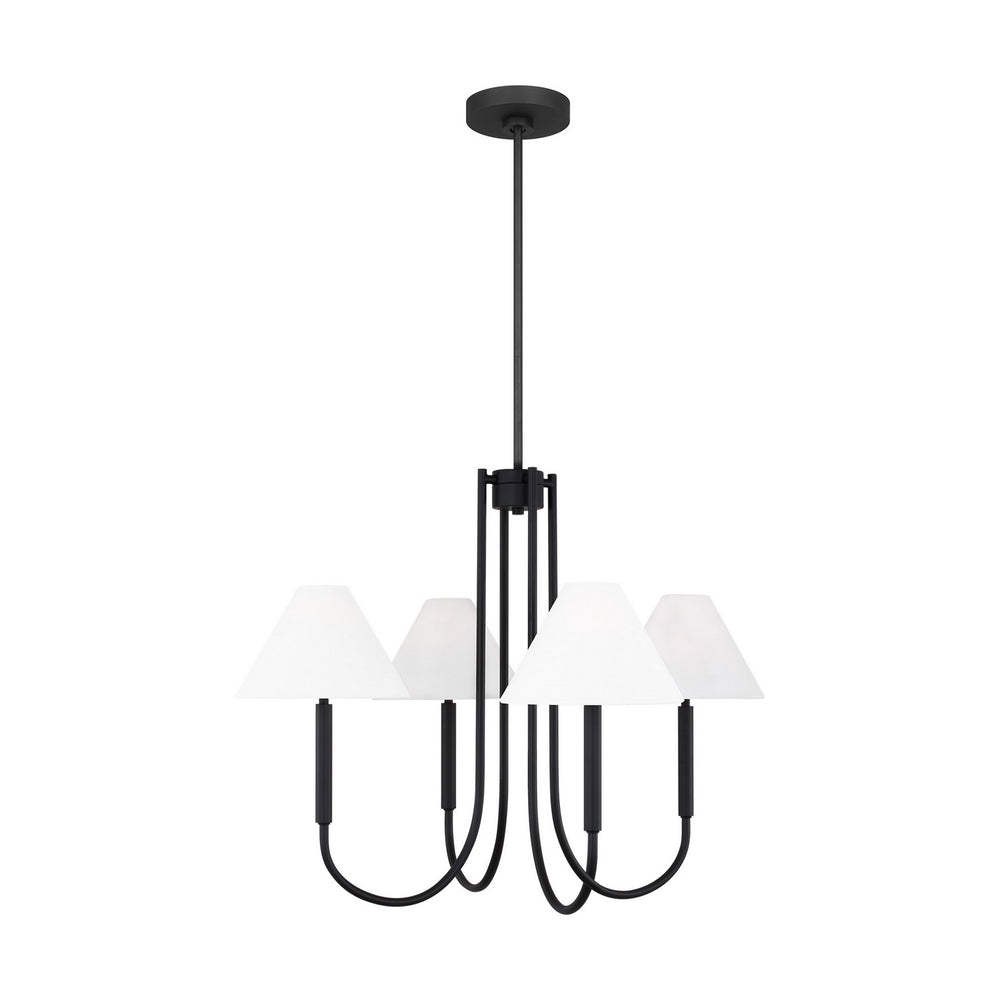 Visual Comfort Studio Canada - Five Light Chandelier - Porteau - Midnight Black- Union Lighting Luminaires Decor