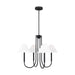 Visual Comfort Studio Canada - Five Light Chandelier - Porteau - Midnight Black- Union Lighting Luminaires Decor