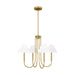 Visual Comfort Studio Canada - Four Light Chandelier - Porteau - Satin Brass- Union Lighting Luminaires Decor