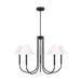 Visual Comfort Studio Canada - Six Light Chandelier - Porteau - Midnight Black- Union Lighting Luminaires Decor