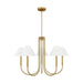 Visual Comfort Studio Canada - Six Light Chandelier - Porteau - Satin Brass- Union Lighting Luminaires Decor