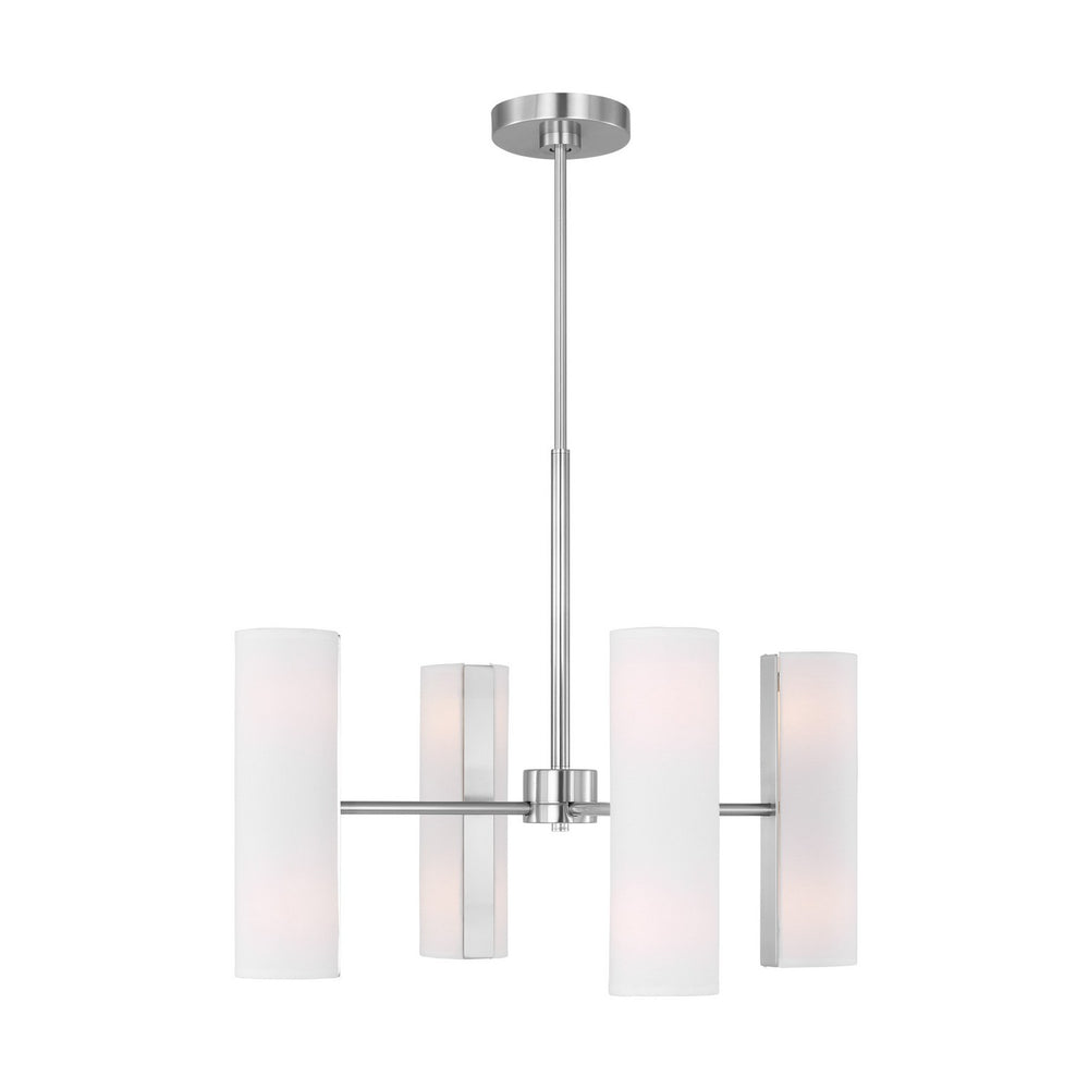 Visual Comfort Studio Canada - Eight Light Chandelier - Capalino - Brushed Steel- Union Lighting Luminaires Decor