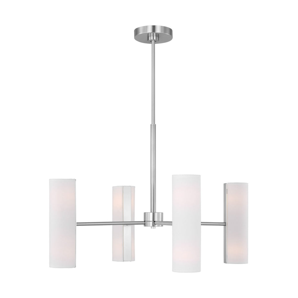 Visual Comfort Studio Canada - Eight Light Chandelier - Capalino - Brushed Steel- Union Lighting Luminaires Decor