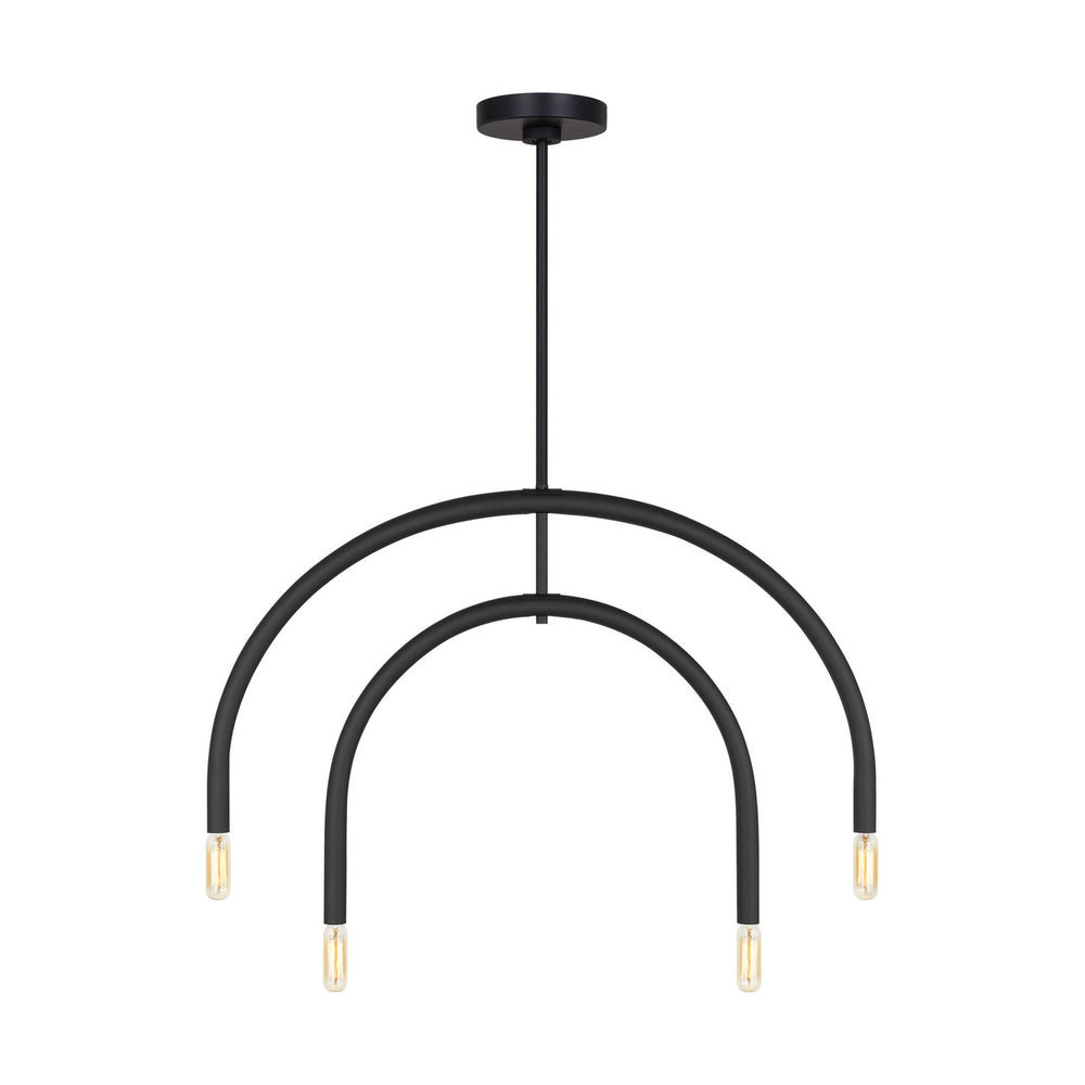 Visual Comfort Studio Canada - Four Light Chandelier - Hadden - Midnight Black- Union Lighting Luminaires Decor