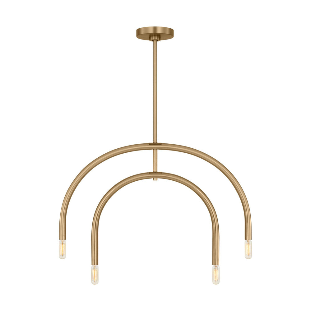 Visual Comfort Studio Canada - Four Light Chandelier - Hadden - Satin Brass- Union Lighting Luminaires Decor