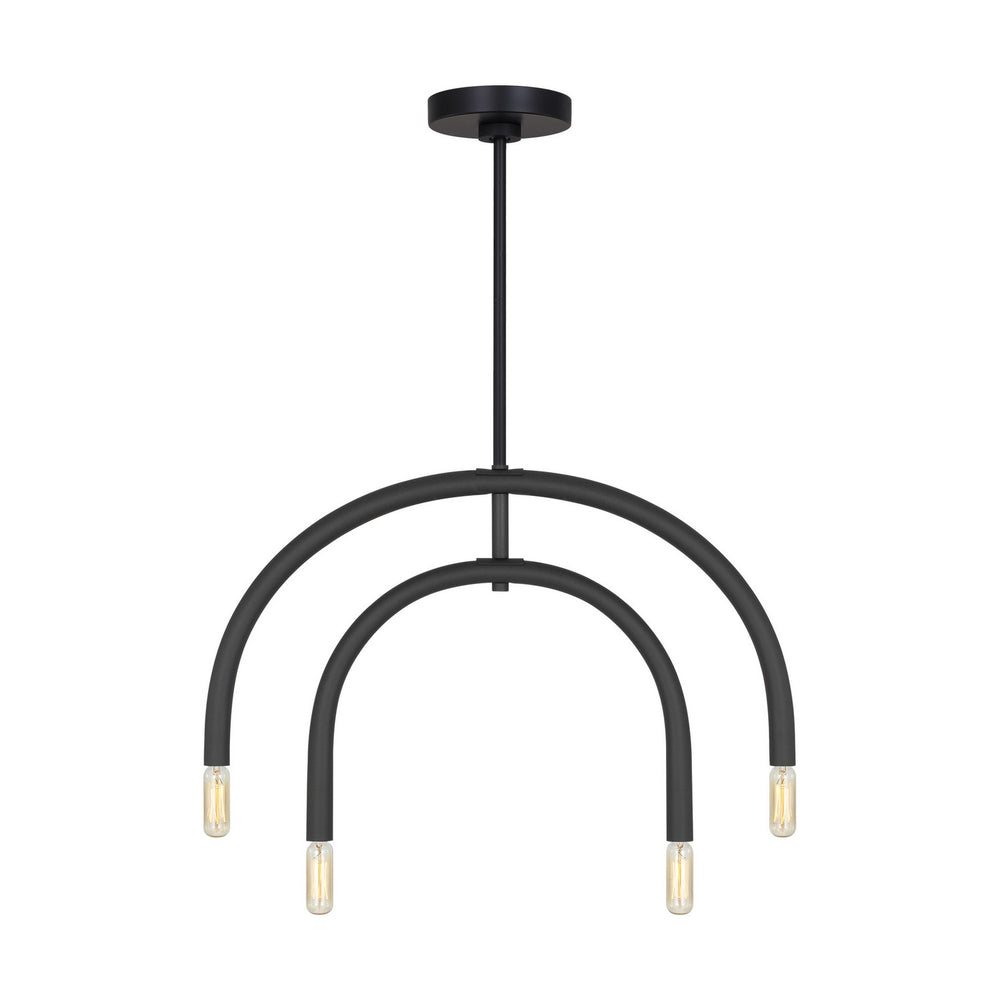 Visual Comfort Studio Canada - Four Light Chandelier - Hadden - Midnight Black- Union Lighting Luminaires Decor