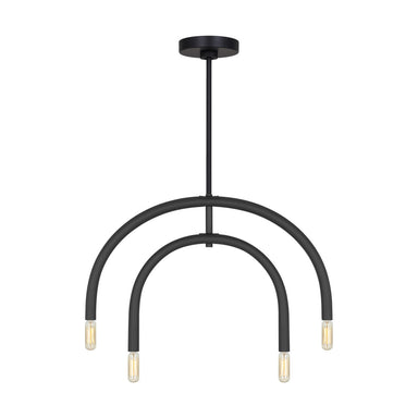 Visual Comfort Studio Canada - Four Light Chandelier - Hadden - Midnight Black- Union Lighting Luminaires Decor