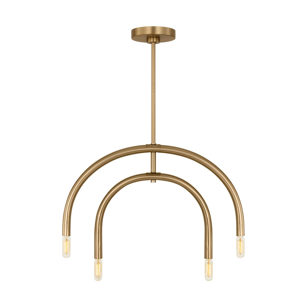 Visual Comfort Studio Canada - Four Light Chandelier - Hadden - Satin Brass- Union Lighting Luminaires Decor